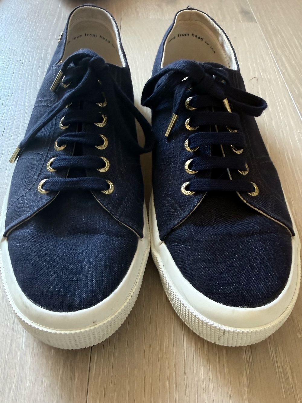 Superga x Jennifer Meyer Limited Edition 2750 Canvas/Linen Sneakers - Size  W8.5